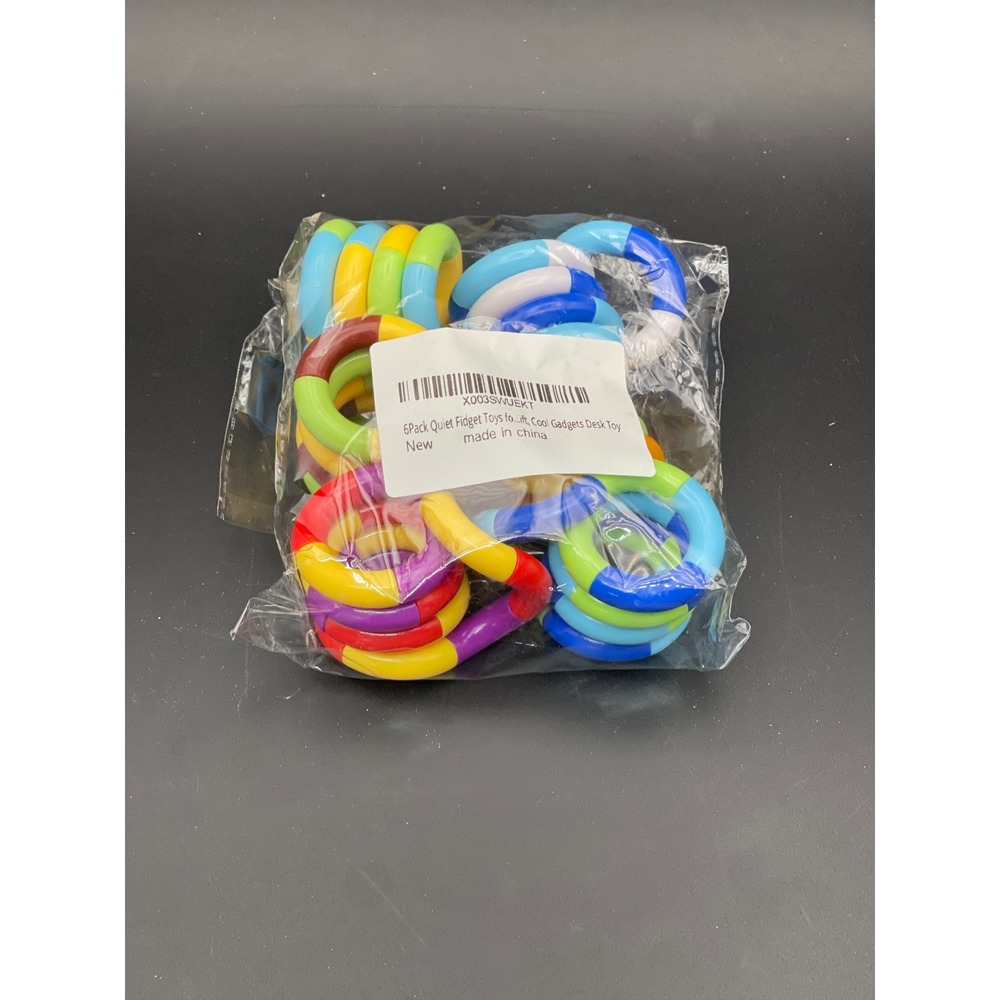 6 Pack Quiet Fidget Toys Sensory Desk Gadgets Multicolor New